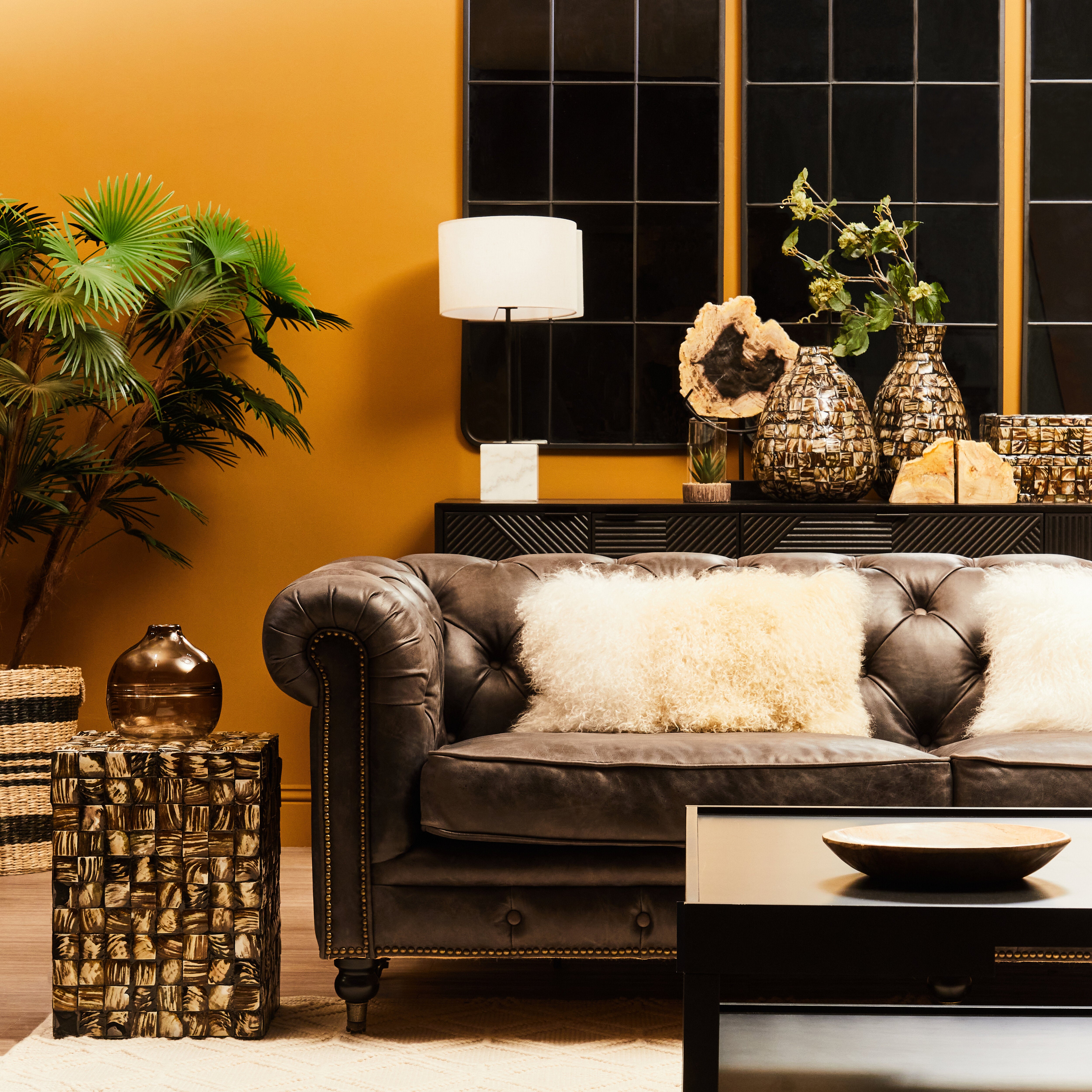 Braden Grey Marble & White Table Lamp